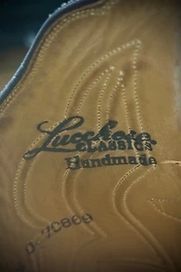 Vintage 1990's Lucchese Classics Embroidered Cowboy Boots