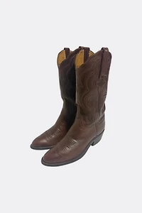 Vintage 1990's Lucchese Classics Embroidered Cowboy Boots