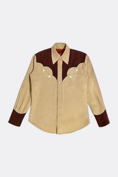 Vintage 1940's Western Gabardine Real Mother of Pearl Snap Shirt