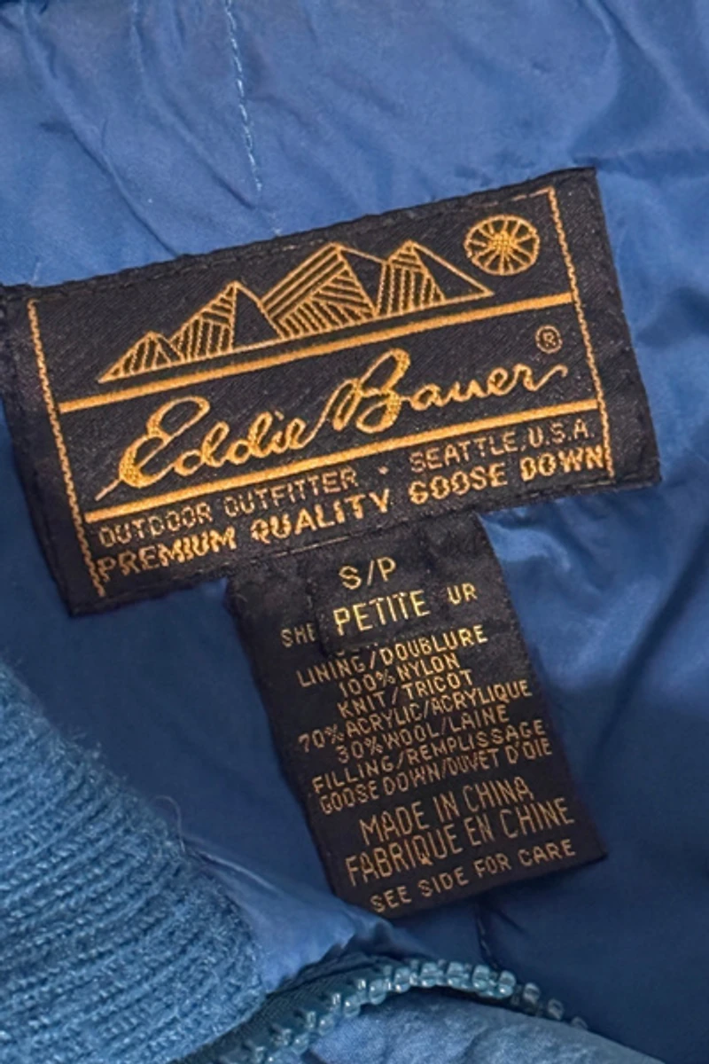 Vintage 1990s Eddie Bauer Quilted Hooded Parka Jacket
