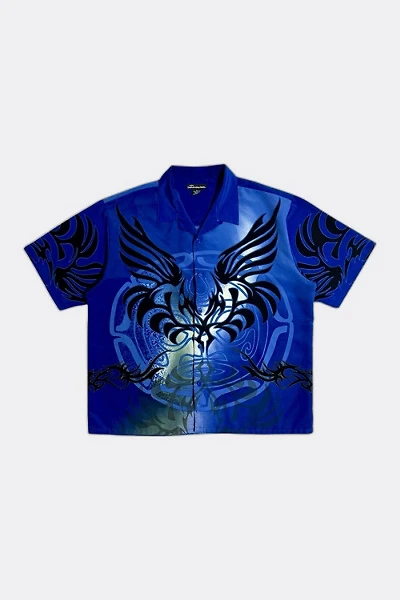 Vintage 1990's Cyber Printed Collar Shirt