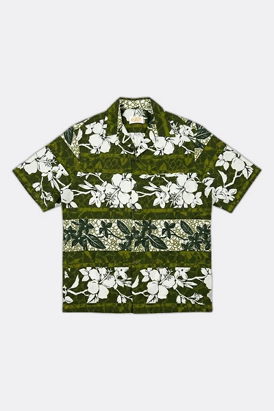 Vintage 1960s Kalani Cropped Floral Print Tropical Shirt