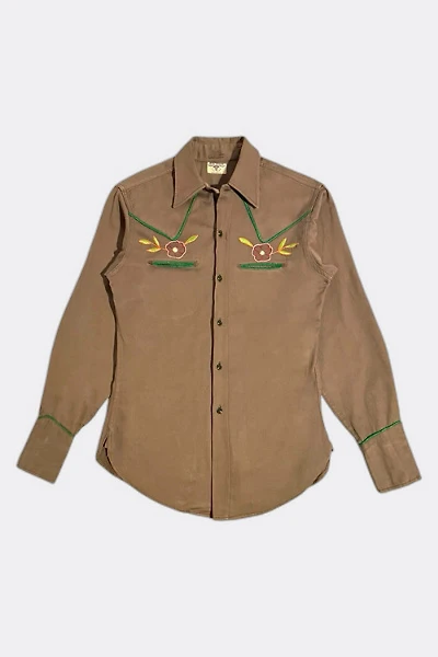 Vintage 1930's Embroidered Floral Western Shirt