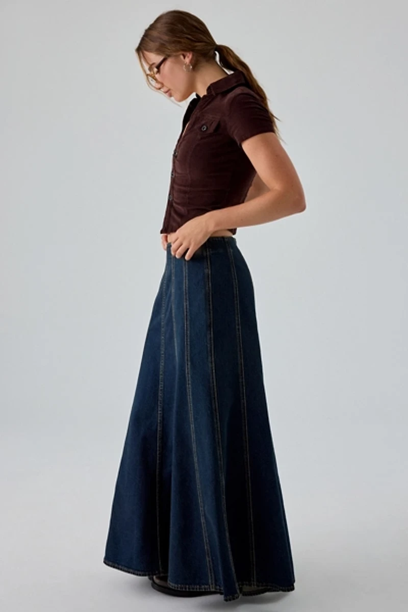 Levi’s® Seamed Flare Denim Maxi Skirt