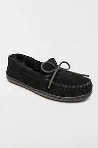 Minnetonka Women's Suede Sheepskin Slippers