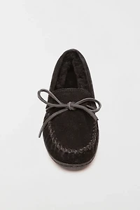 Minnetonka Women's Suede Sheepskin Slippers