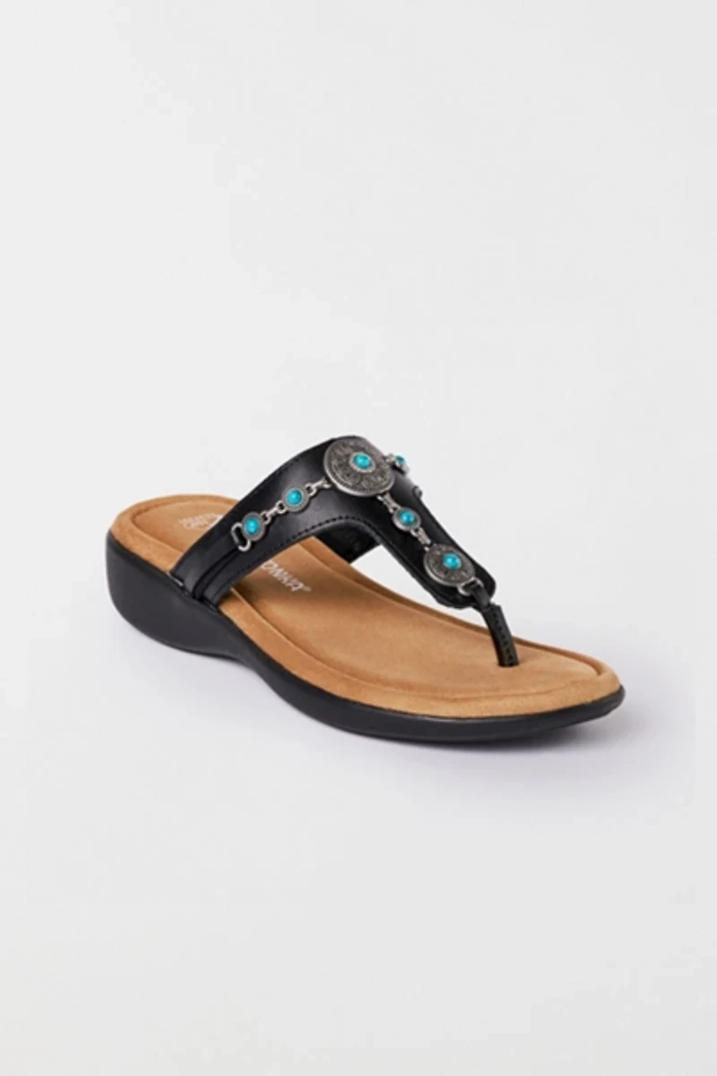 Minnetonka Brecca Embellished Thong Sandals