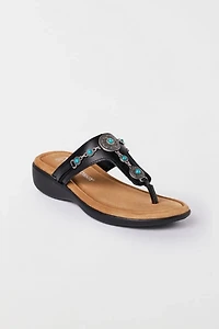 Minnetonka Brecca Embellished Thong Sandals