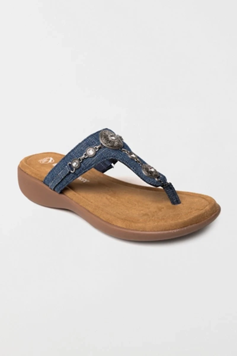 Minnetonka Brecca Embellished Thong Sandals