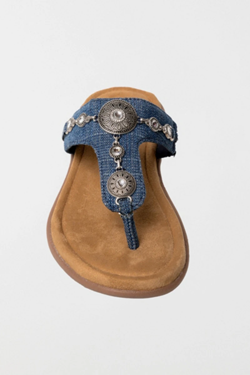 Minnetonka Brecca Embellished Thong Sandals