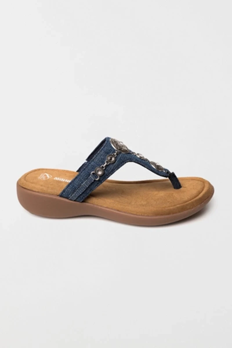 Minnetonka Brecca Embellished Thong Sandals