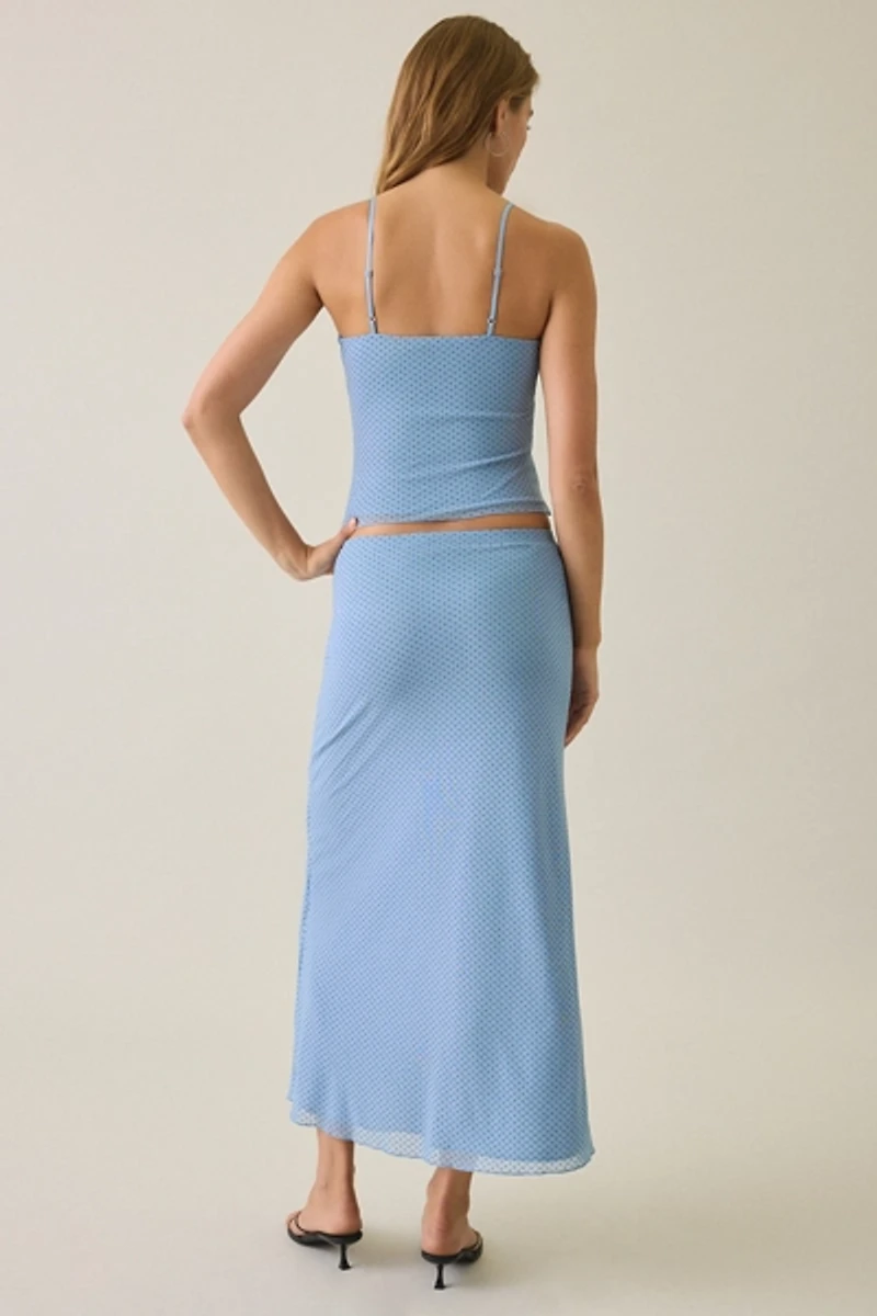 UO Serenity Mesh Midi Skirt 2-Piece Set