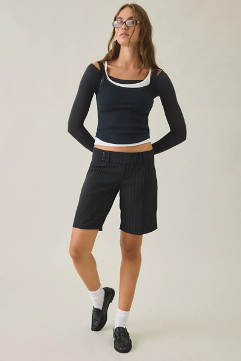 BDG Big City Trouser Low-Rise Long Shorts