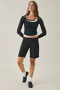 BDG Big City Trouser Low-Rise Long Shorts