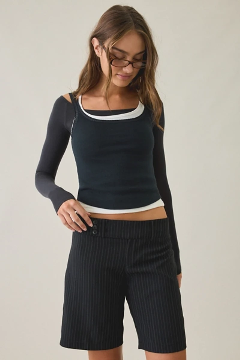 BDG Big City Trouser Low-Rise Long Shorts