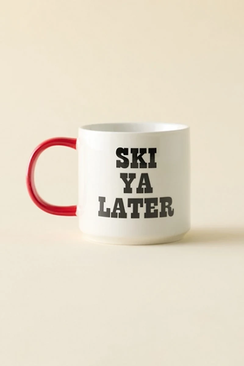 Magpie X Peanuts UO Exclusive Snoopy Ski Ceramic Mug
