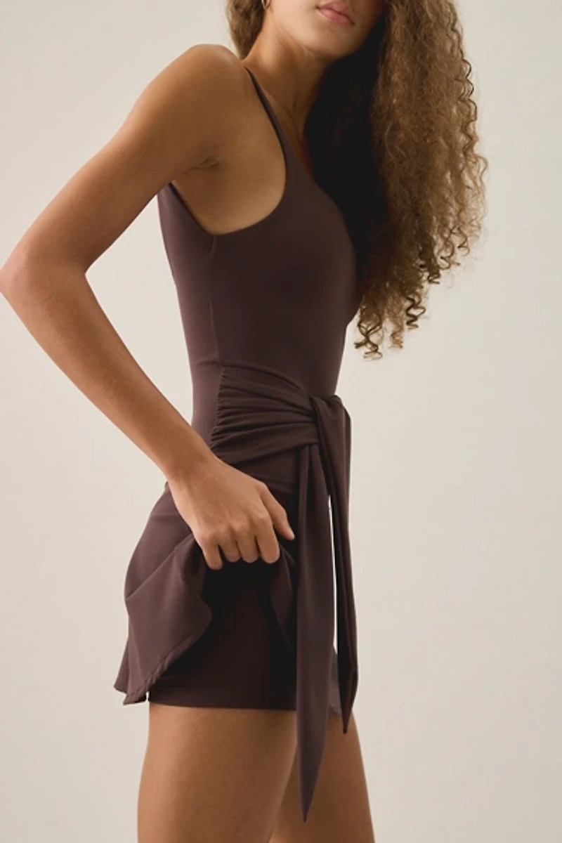 Marby Tie-Around Athletic Mini Dress