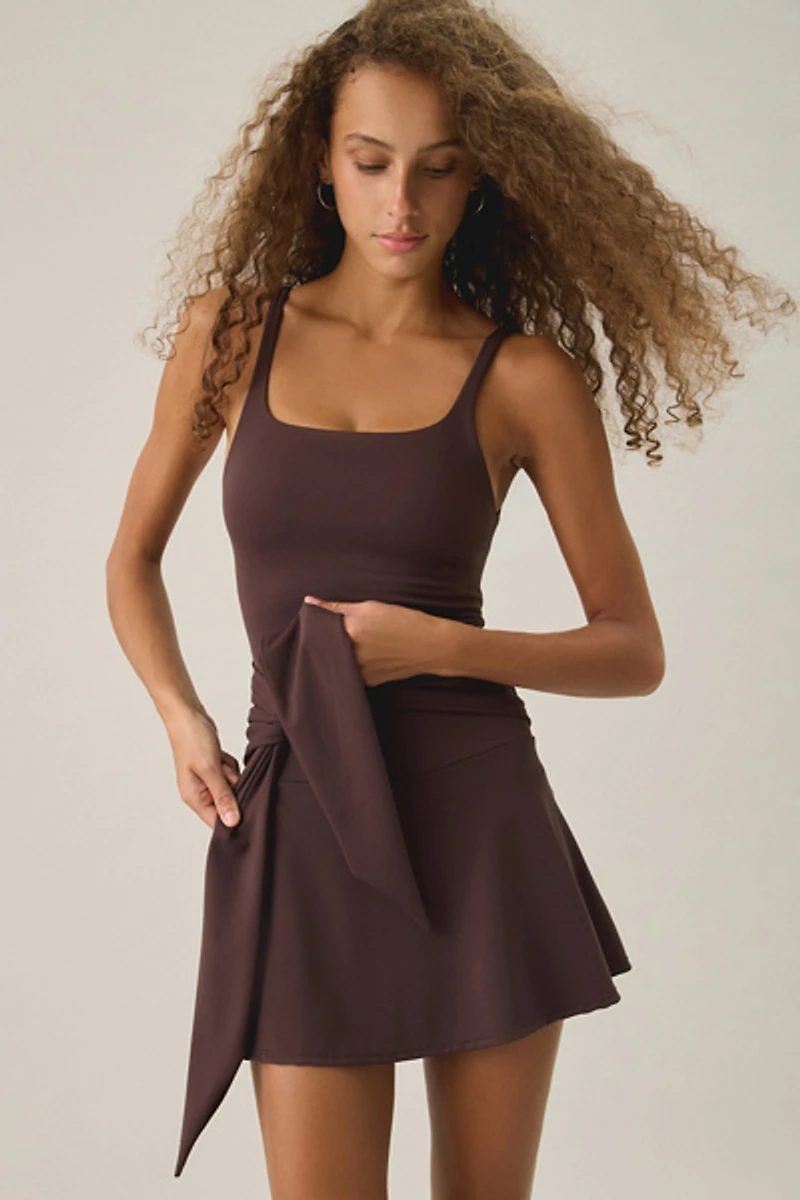 Marby Tie-Around Athletic Mini Dress