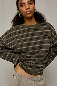 BDG Luca Striped Oversized Long Sleeve Tee