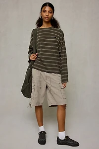BDG Luca Striped Oversized Long Sleeve Tee