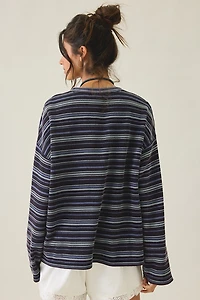 BDG Felix Waffle Knit Cotton Long Sleeve Tee