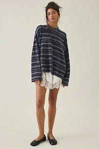 BDG Felix Waffle Knit Cotton Long Sleeve Tee