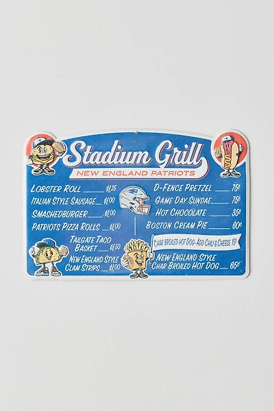 NFL New England Patriots Stadium Grill Metal Wall Sign