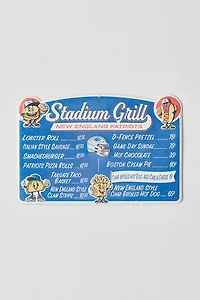 NFL New England Patriots Stadium Grill Metal Wall Sign