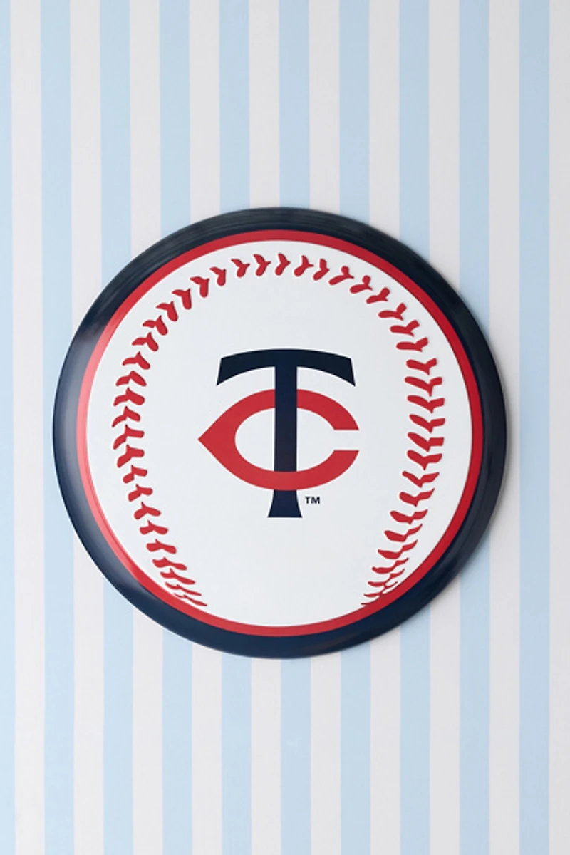 MLB Minnesota Twins Tin Button Wall Sign