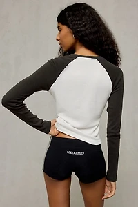 iets frans… Reed Piped V-Neck Long Sleeve Tee