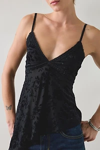 Kimchi Blue Estelle Burnout Velvet Asymmetric Tunic Tank Top