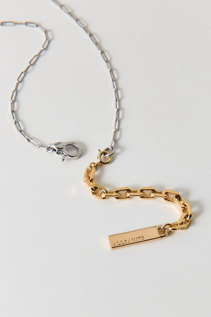 AllSaints Mixed Metal Oval Link Chain Necklace