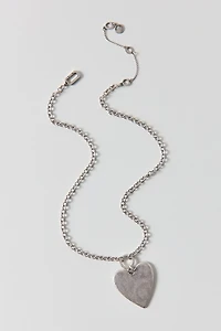 AllSaints Heart Charm Necklace