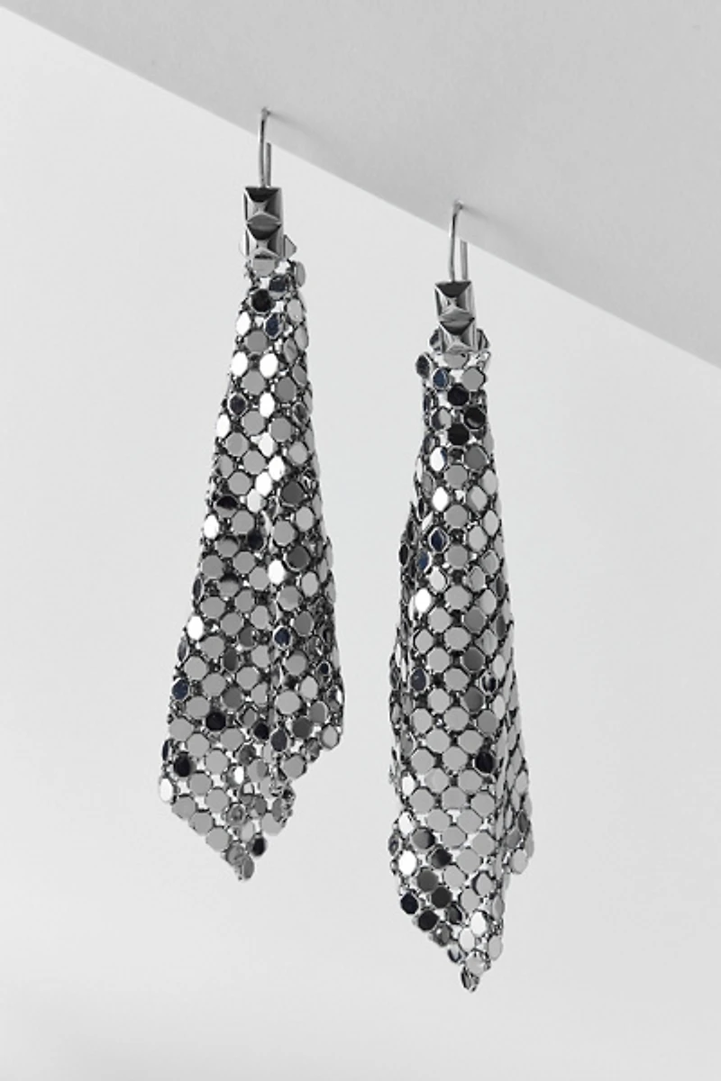 AllSaints Chain Mesh Statement Earrings