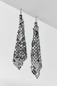 AllSaints Chain Mesh Statement Earrings