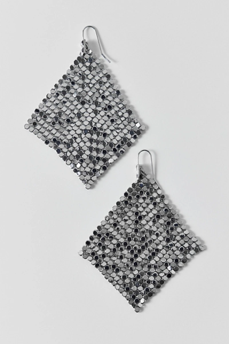 AllSaints Chain Mesh Statement Earrings
