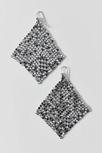 AllSaints Chain Mesh Statement Earrings
