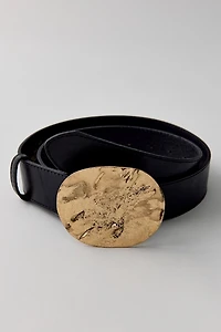BDG Hammered Buckle Leather Belt