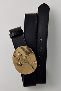 BDG Hammered Buckle Leather Belt