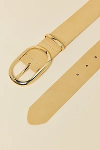 BDG Oval Buckle Wide Suede Belt