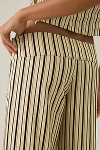 Motel Rysele Striped Low-Rise Wide Leg Pants