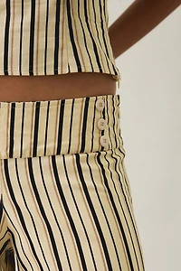 Motel Rysele Striped Low-Rise Wide Leg Pants