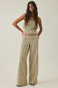 Motel Rysele Striped Low-Rise Wide Leg Pants