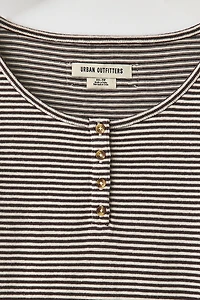 BDG Brett Henley Long Sleeve Baby Tee