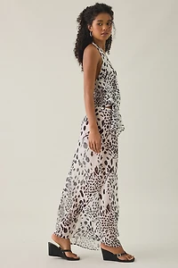 Motel Sorena Dalmatian Spot Chiffon Maxi Skirt