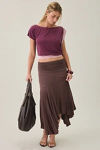 Motel Sobiya Asymmetric One-Shoulder Crop Top