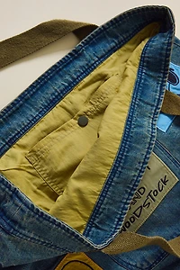 Samii Ryan X Peanuts Snoopy & Woodstock Denim Tote Bag