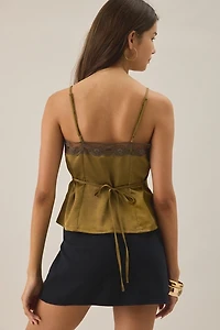 Kimchi Blue Candace Lace Trim Satin Cami
