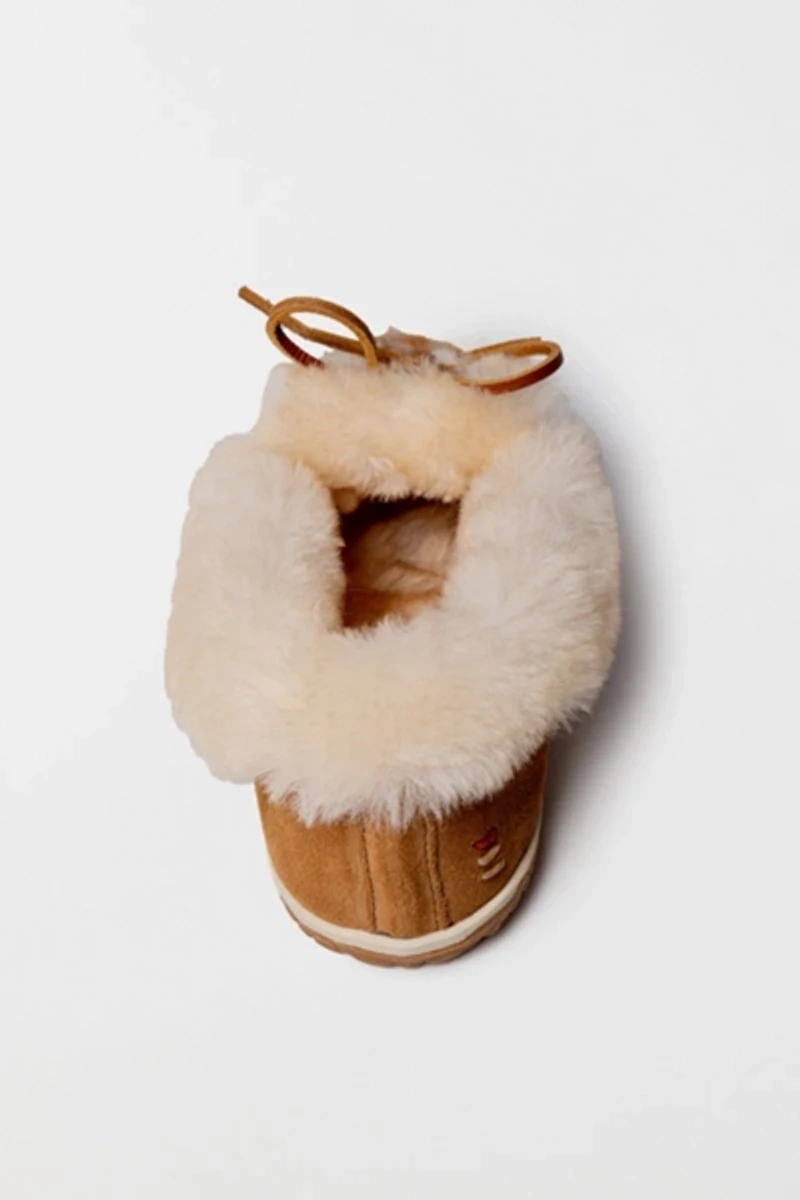 Minnetonka Suede Ultimate Sheepskin Slippers