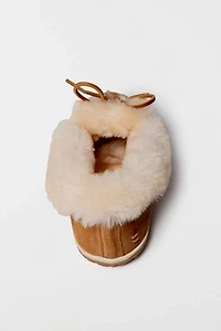 Minnetonka Suede Ultimate Sheepskin Slippers